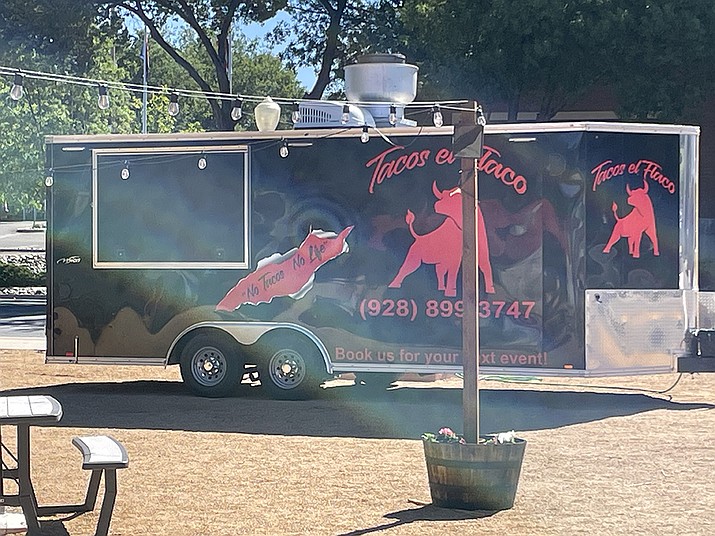 The Tacos el Flaco food truck has opened in the lot at the corner of Montezuma and Sheldon streets. (Jim Wright/Courier)